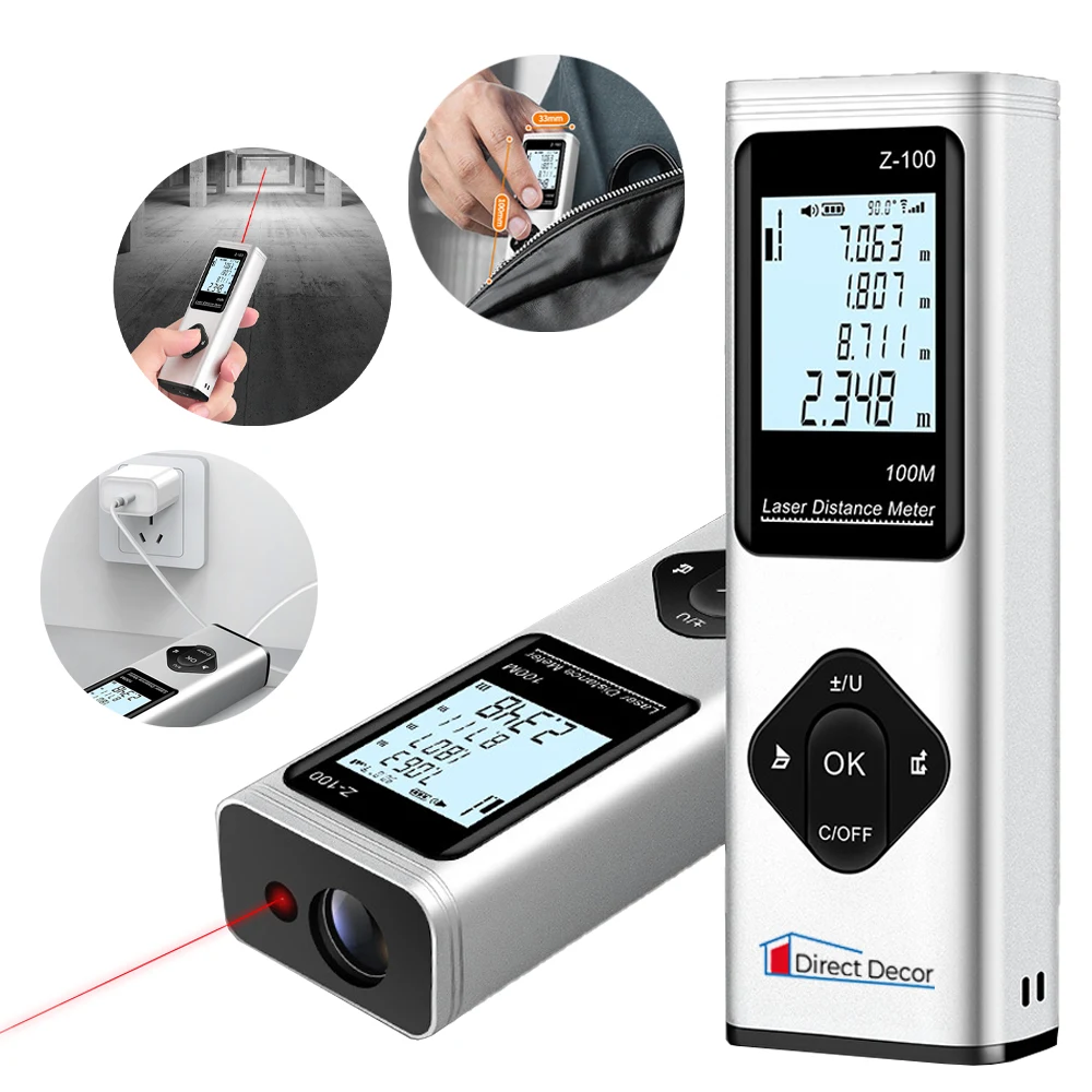100M High Precision Laser Distance Meter with Voice Function 1