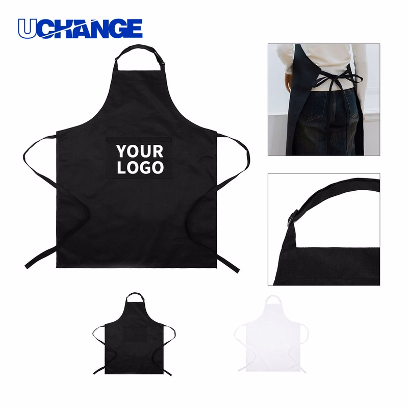 Polyester Apron with Dual Pocket for Kitchen Use 27.6" x 23.7"