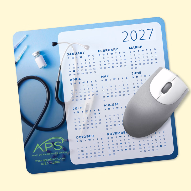 Origin'L Fabric 7.5"x8"x1/8" Calendar Mouse Pad