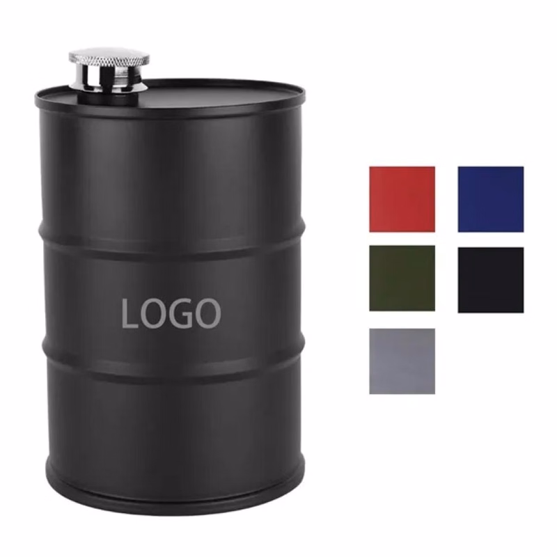 350ml Oil Drum Hip Flask
