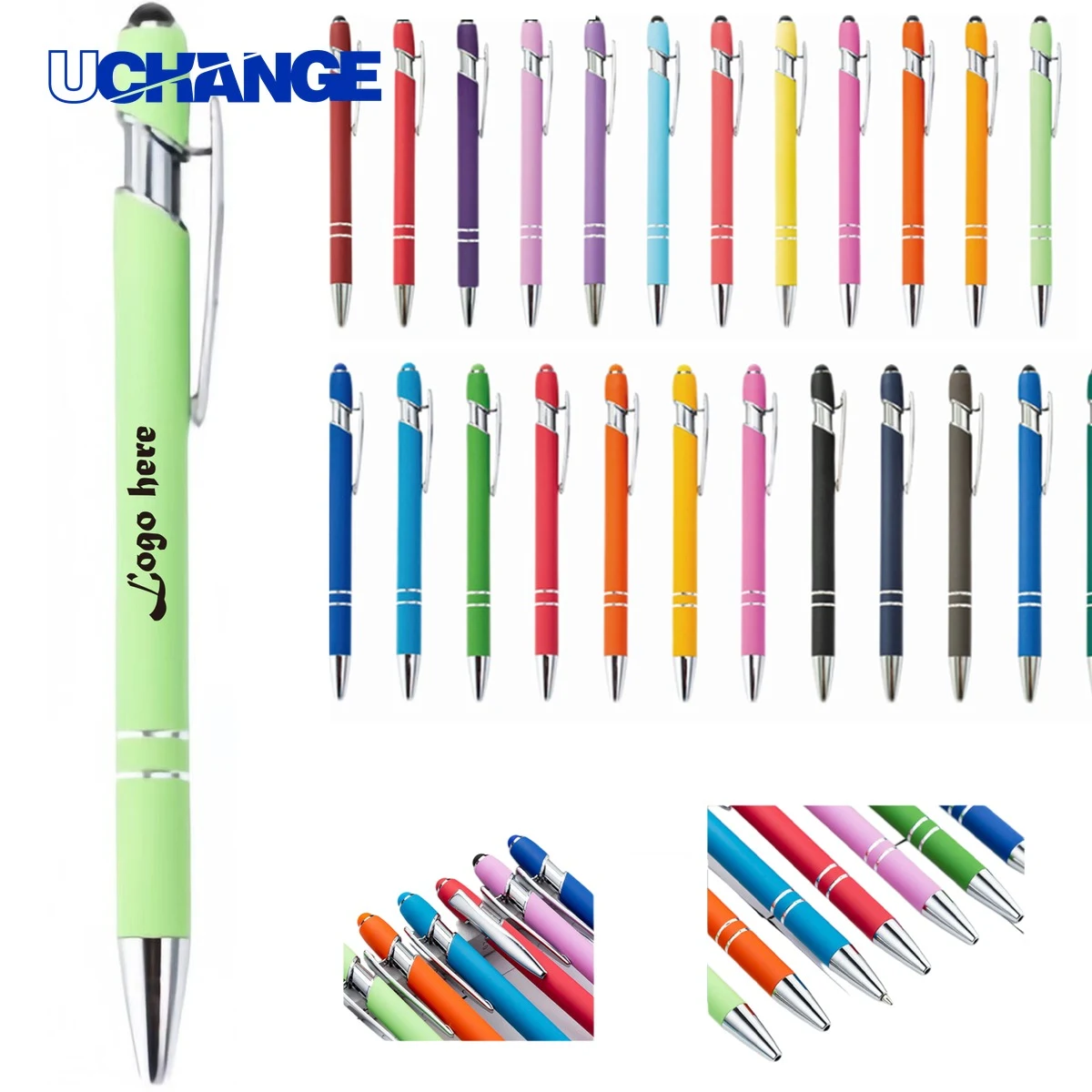 Soft Rubber Grip Pen, custom pen with logo imprint 1