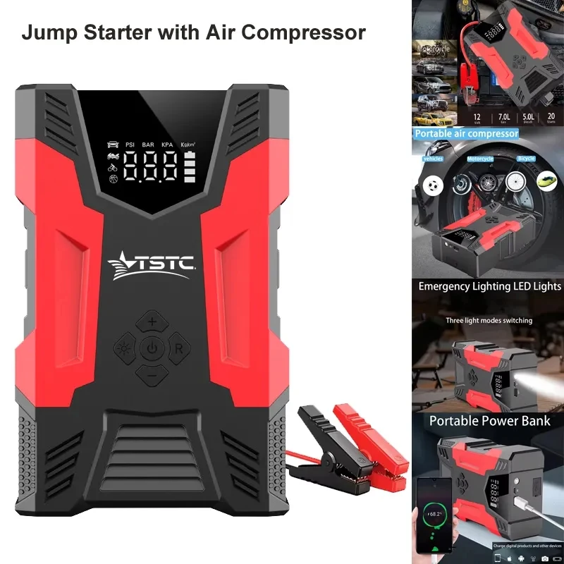 15000mAh Jump Starter w/ 150PSI Digital Auto Tire Inflator 1