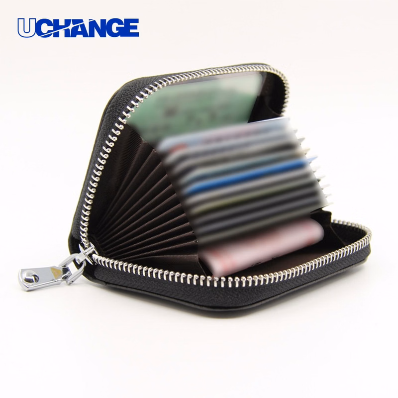 RFID Anti-Theft Leather Card Holder Wallet