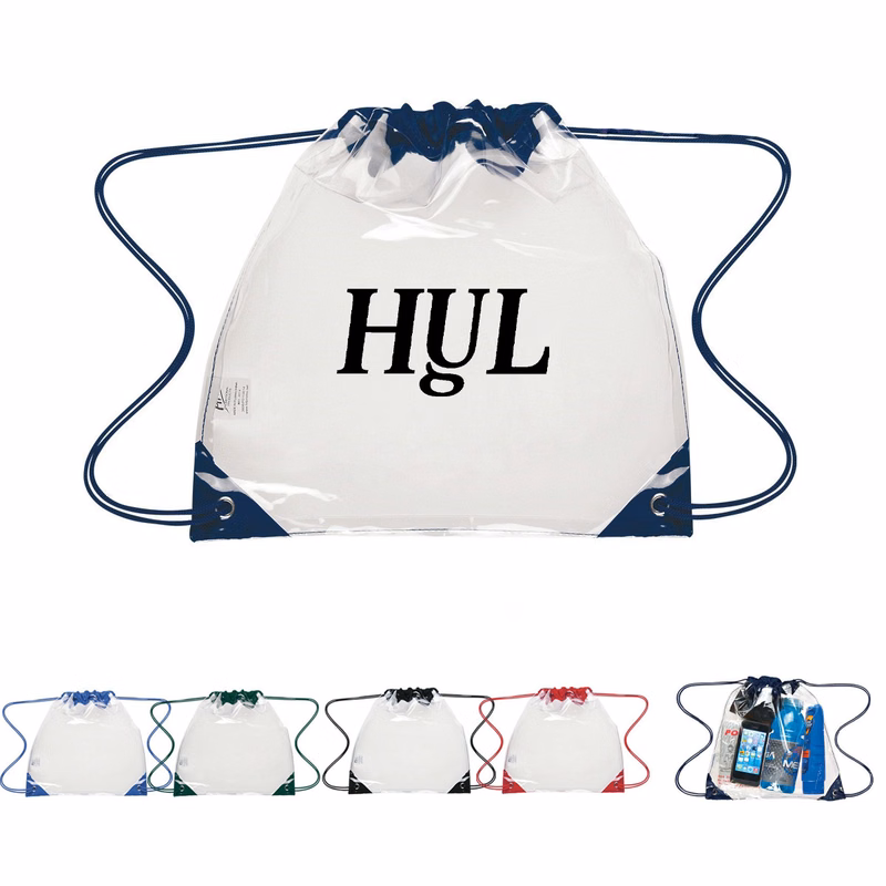 Touchdown Clear Drawstring Backpack