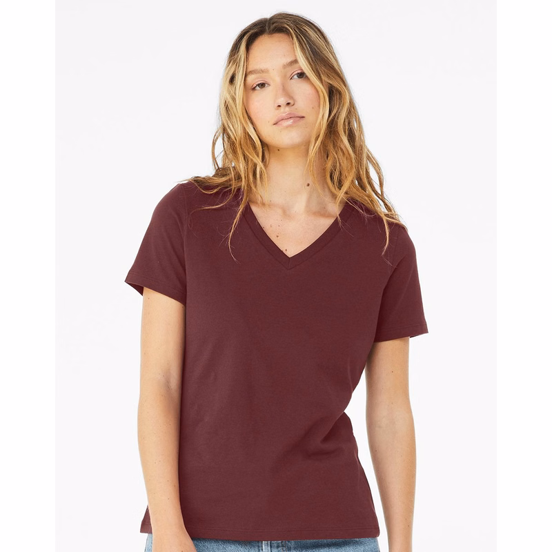Women's Relaxed Jersey V-Neck Tee - 6405