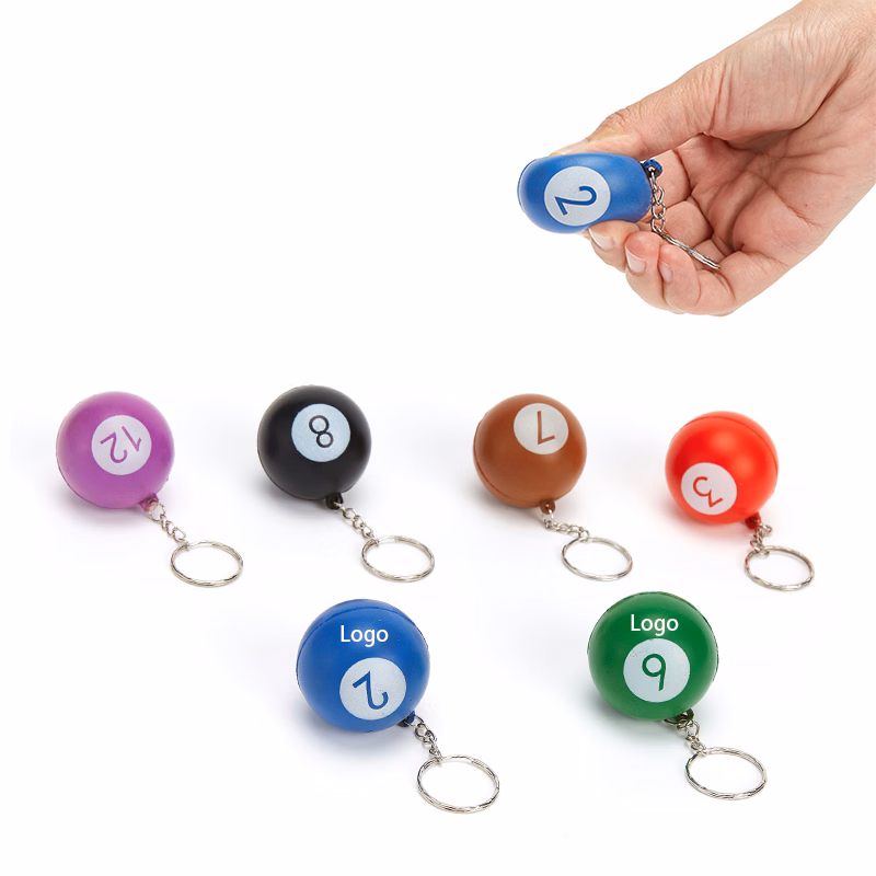 2 in 1 Billiard Ball Keychain and Stress Reliever