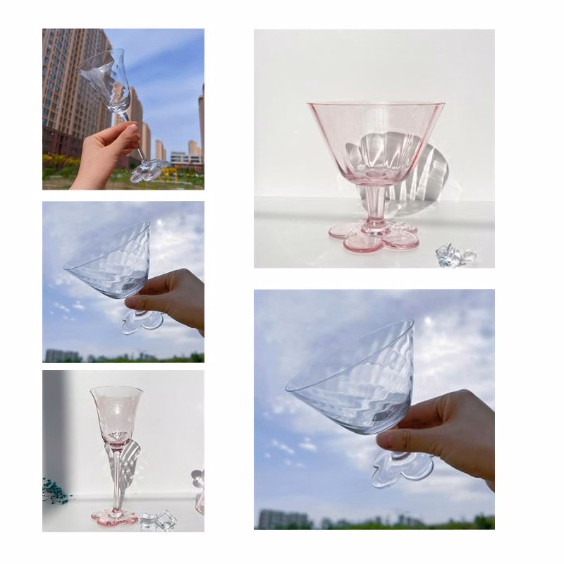 Glass flower goblet