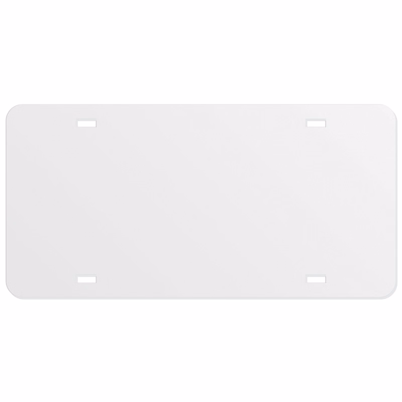 Car Licence Plates .055 White Styrene (5.875" x 11.875") screen-printed