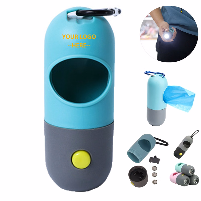 LED Flashlight Poop Bags Holder
