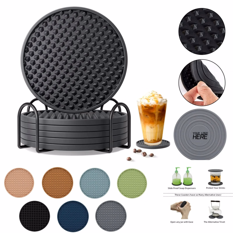 Silicone Cup Coasters Tabletop Protection