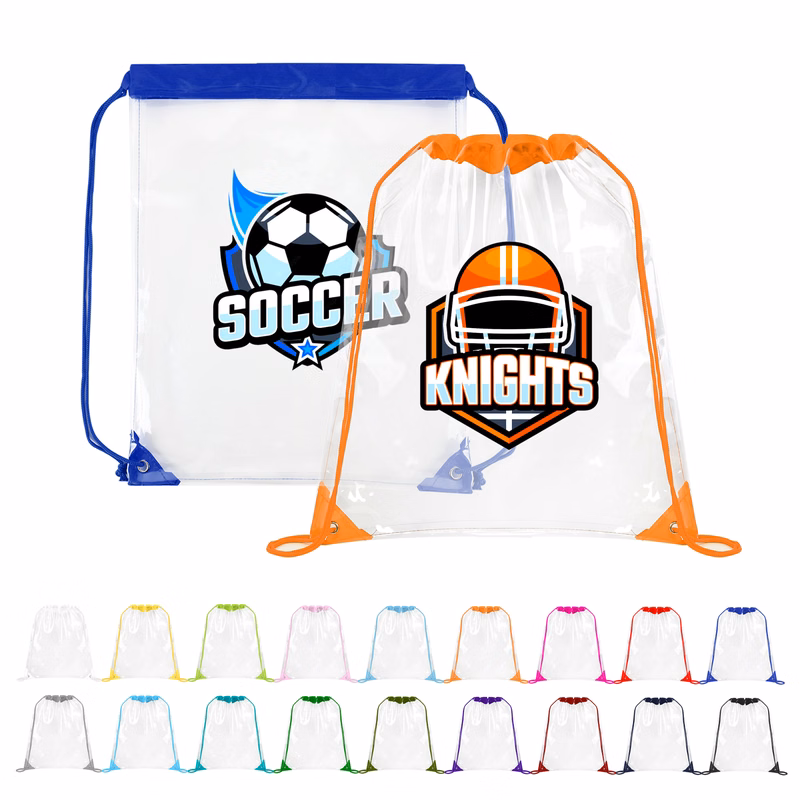 Large Clear Stadium Drawstring Backpack