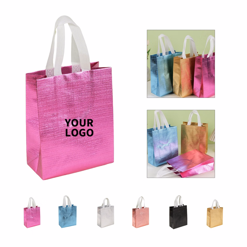 11" x 12" Glitter Tote With Film Coating