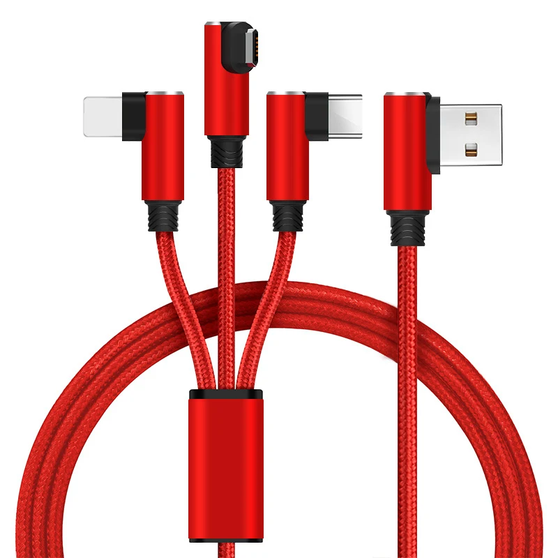 3 in 1 Nylon Braided USB Charging Cable 1