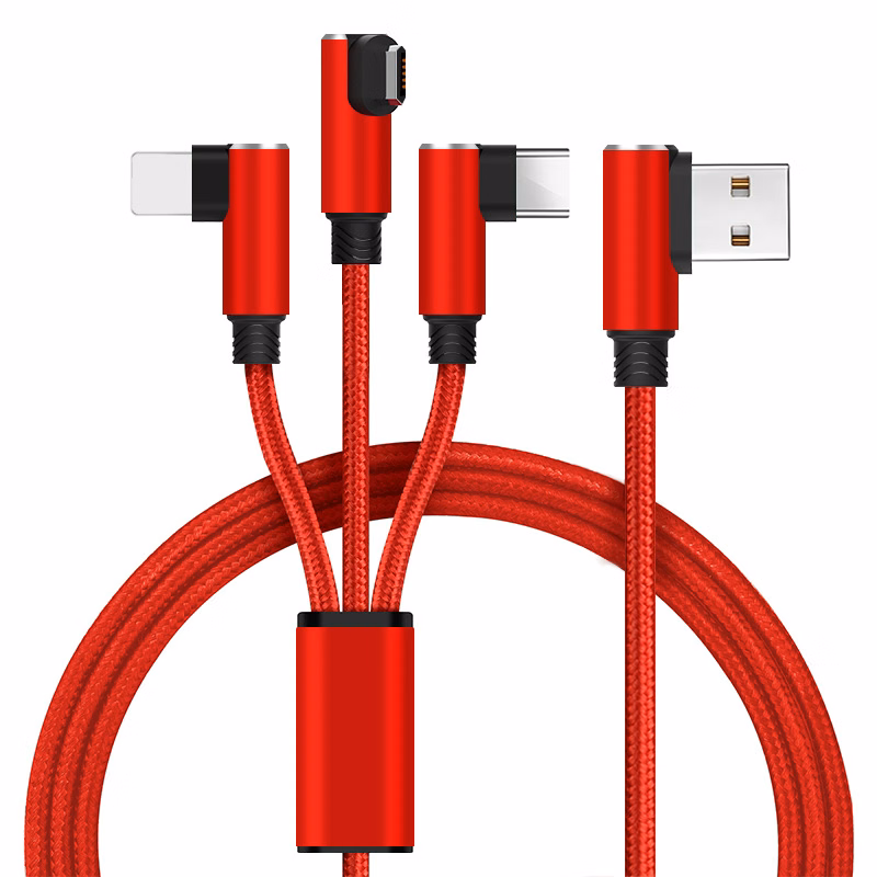 3 in 1 Nylon Braided USB Charging Cable