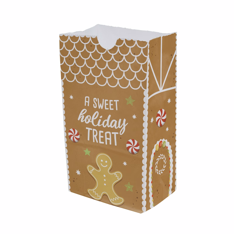 SOS 4# Multi-Sided Full Color White Paper Bag (5" x 8.5" x 3.125")