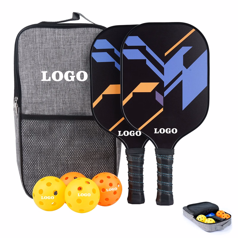 Pickleball Set With Four Balls Two Rackets One Bag