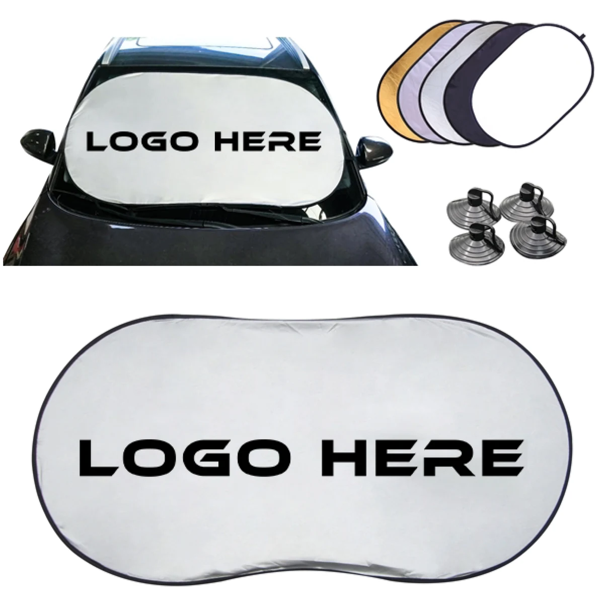 MOQ 100 UV Protection Car Sunshade With Strong Suction Cups 1