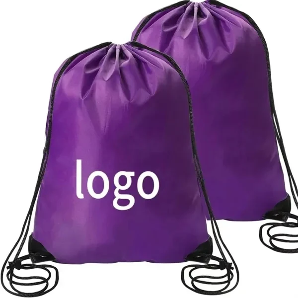 Custom Reinforced Drawstring Backpack — Sports Gym Outdoor Promotional Bag 1