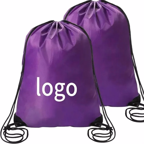 Custom Reinforced Drawstring Backpack — Sports Gym Outdoor Promotional Bag