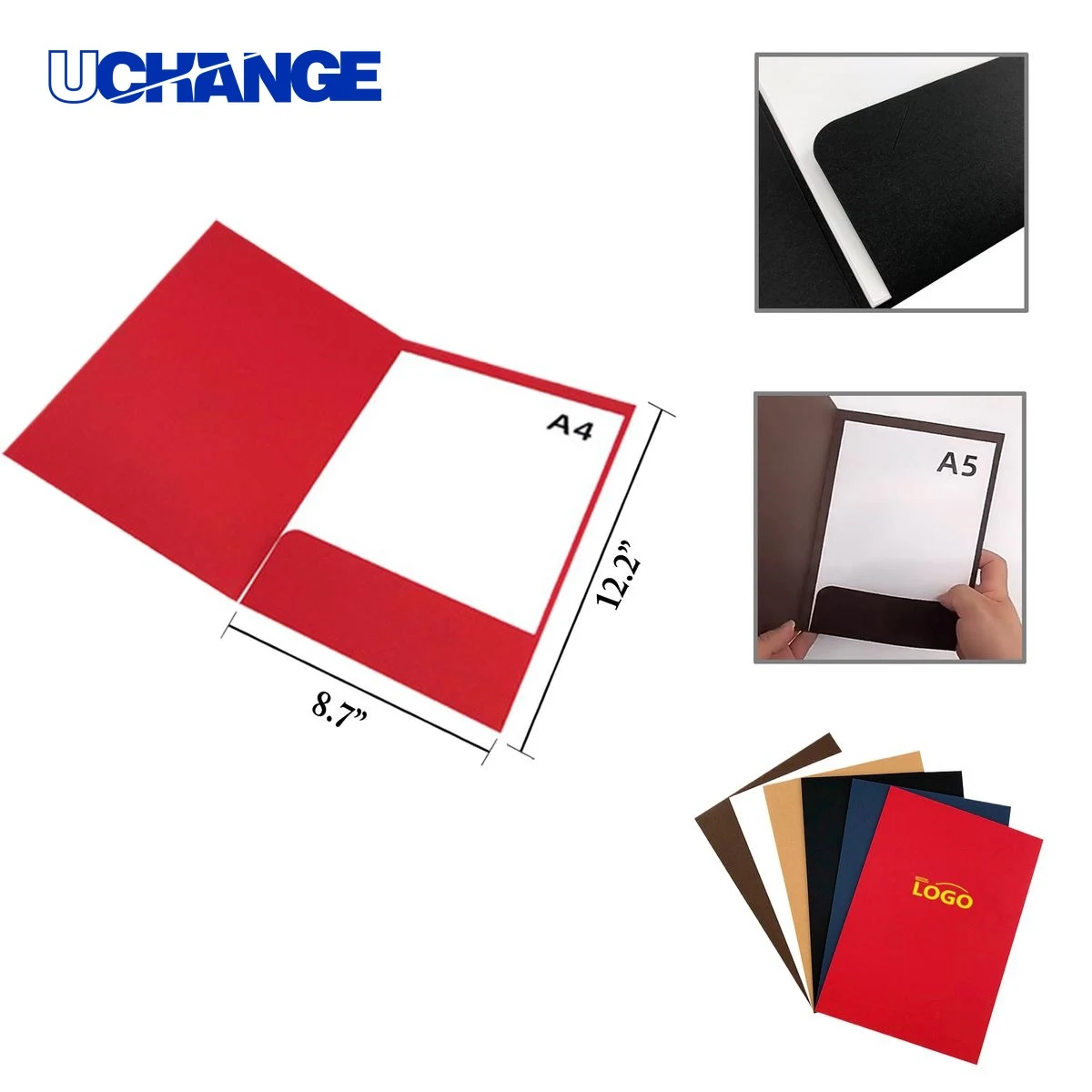 Custom Paper Folder with Insertion Pocket 1