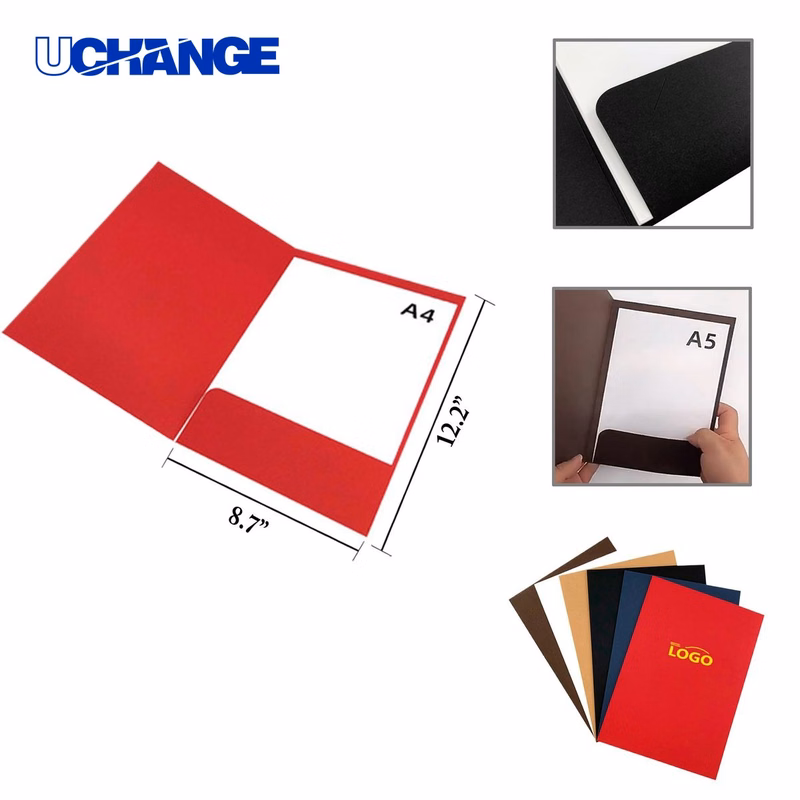 Custom Paper Folder with Insertion Pocket