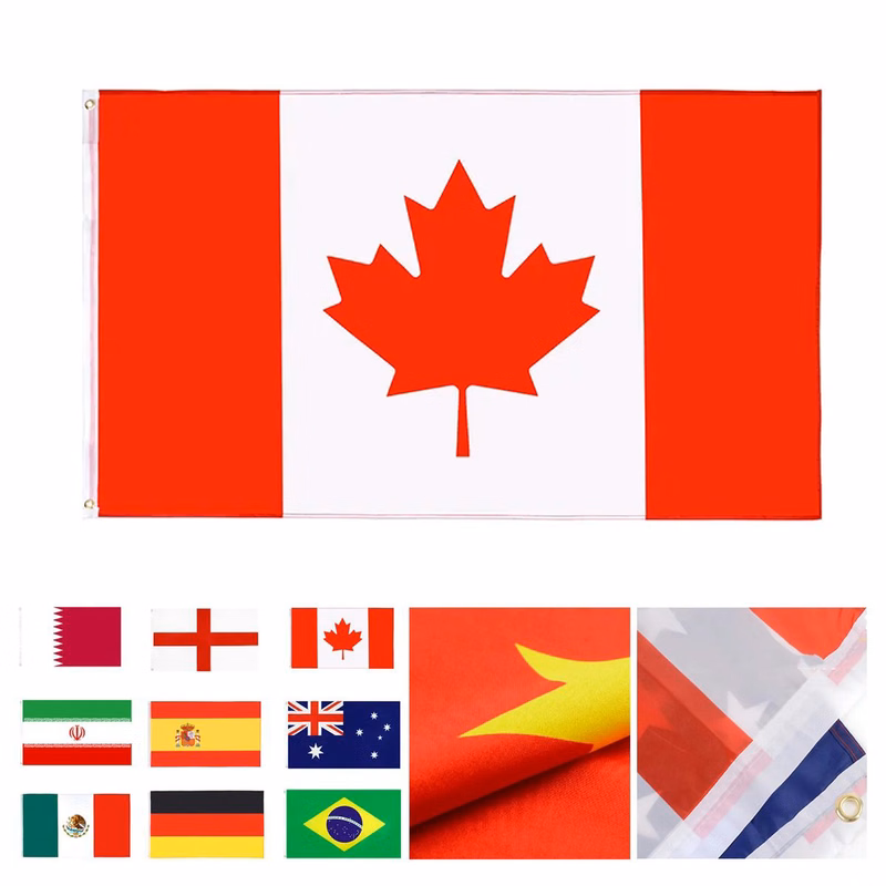 Compact US Flag with Comfortable Grip Handle