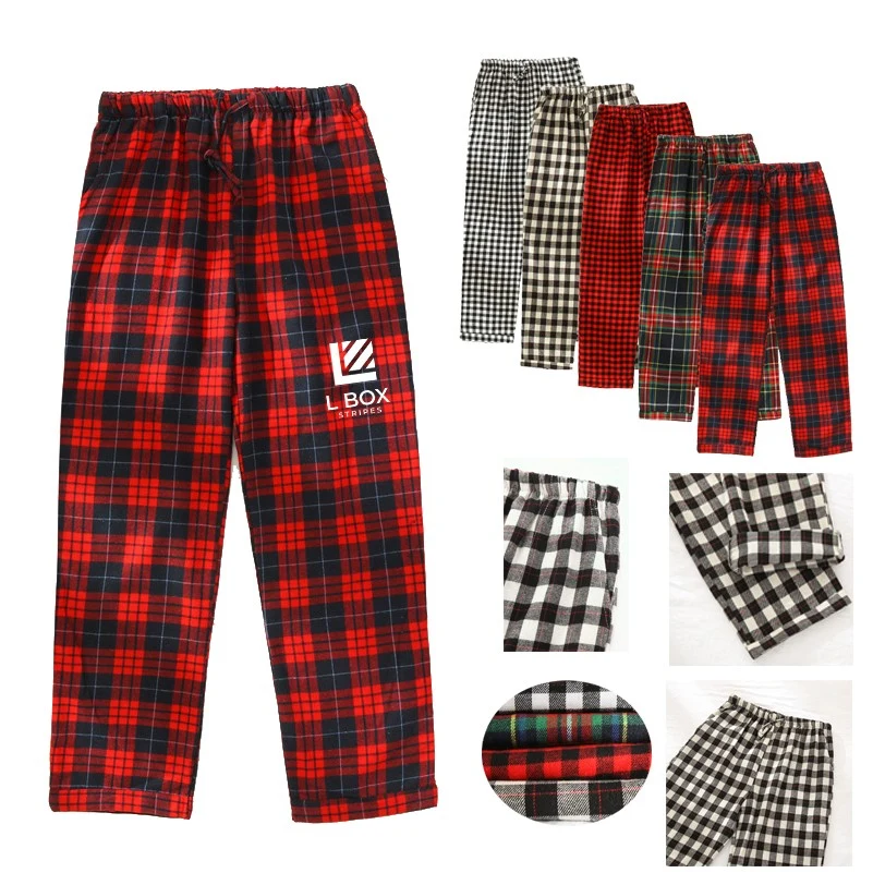 Women's Flannel Plaid Pajama Lounge Pants 1