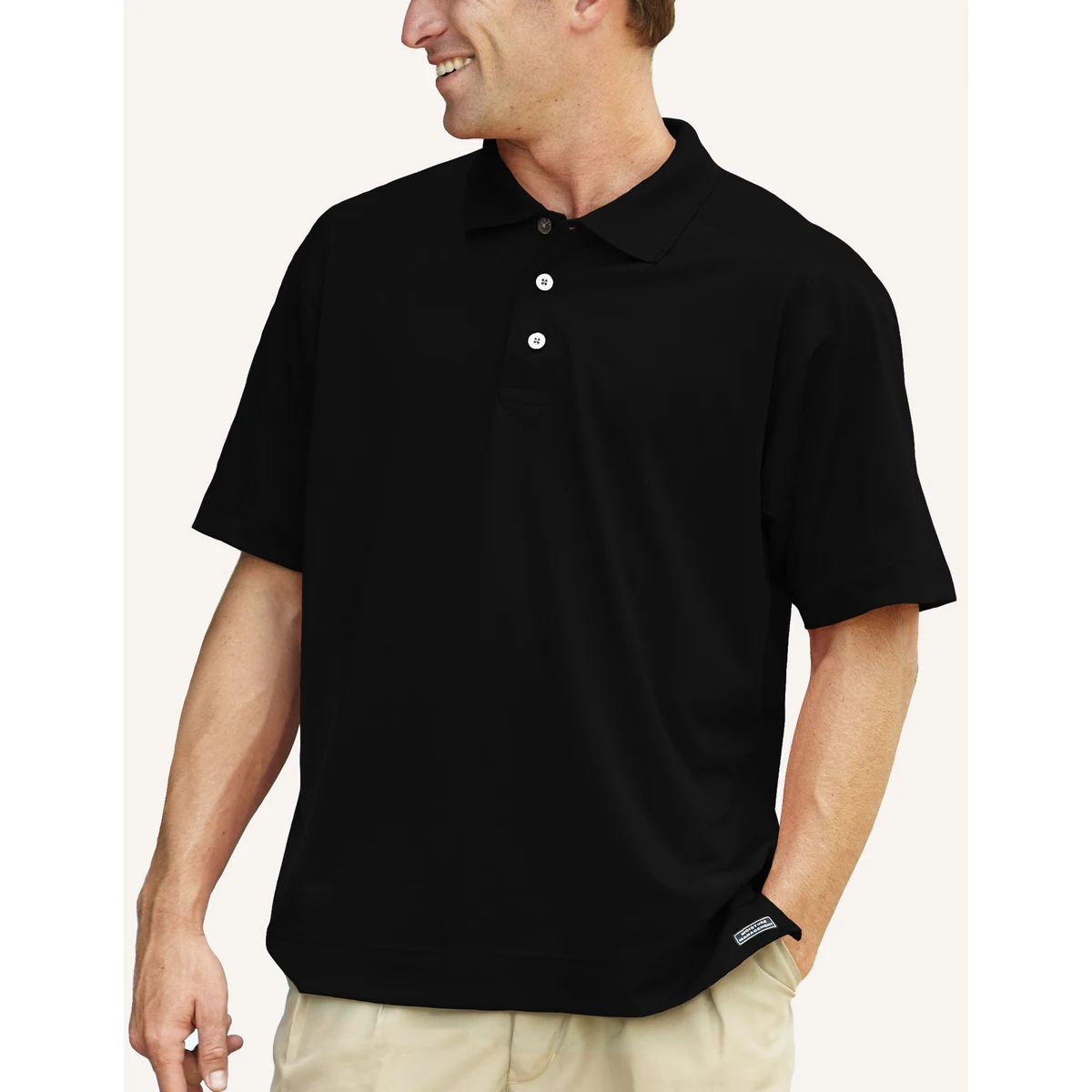Men's Galactic Micro Pique Solid Polo Shirt 1