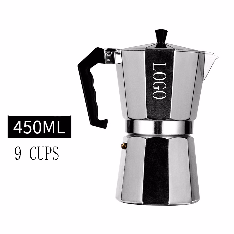 Iconic Stovetop Espresso Maker Moka Pot 9 Cups