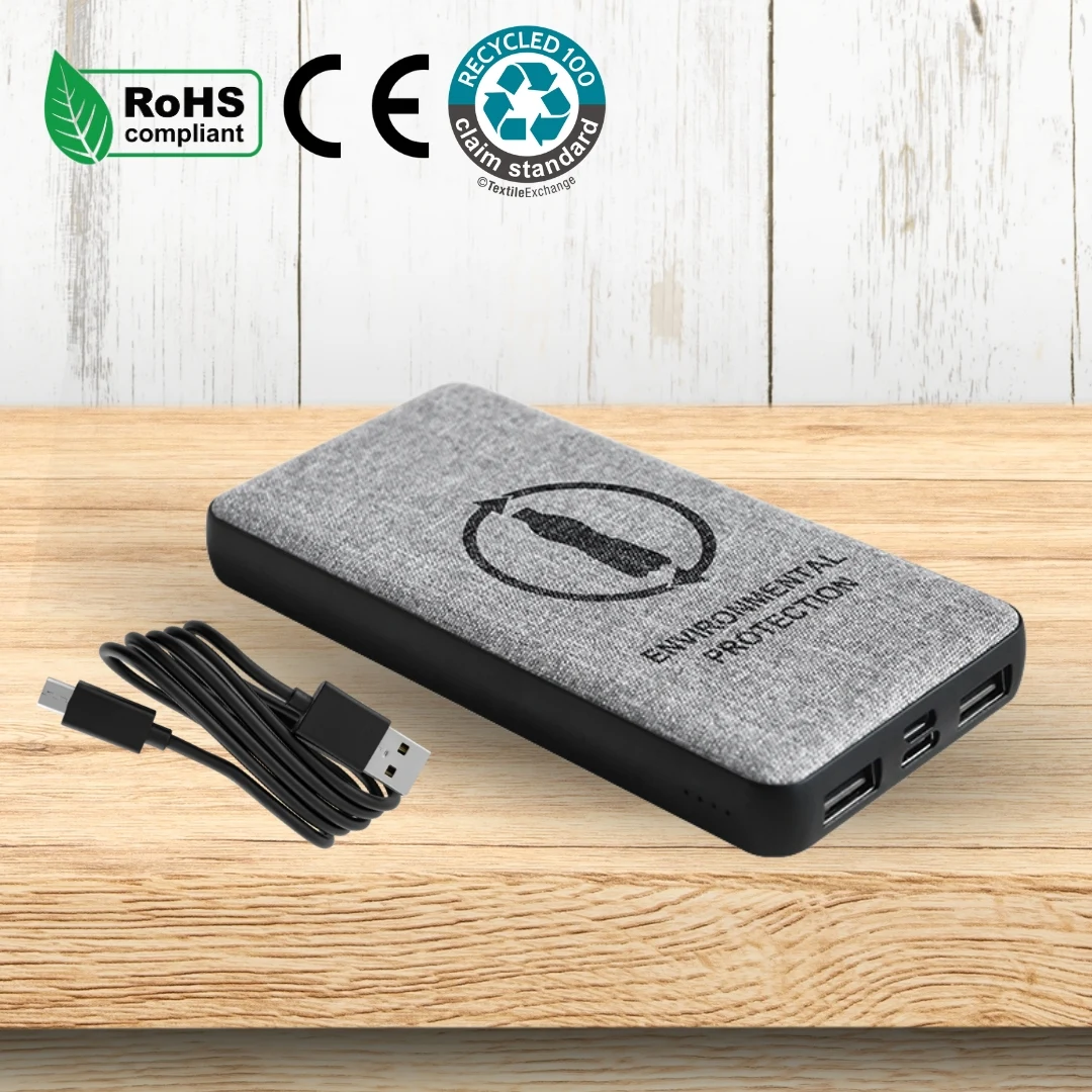 EcoTech Eco-Friendly 10000mAh rPET Wireless Power Bank 1