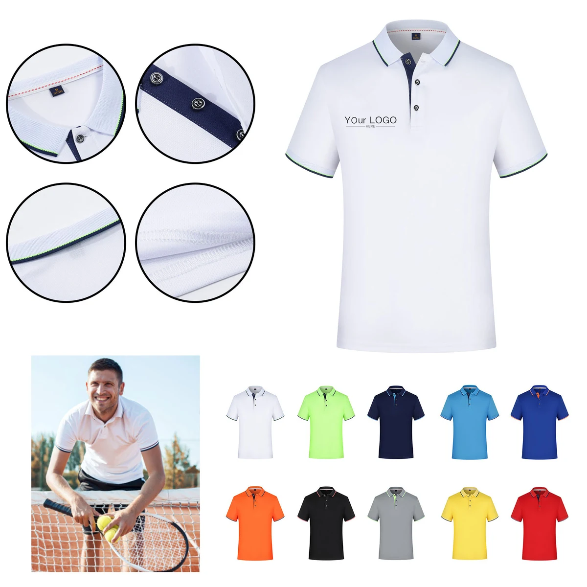 Mens Polo Shirt Short Sleeve 1