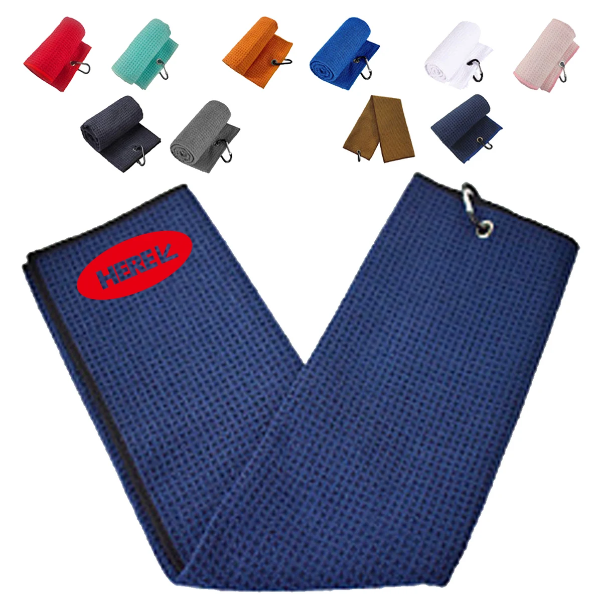 MOQ 20 Golf Towel With Clip And Hook 1