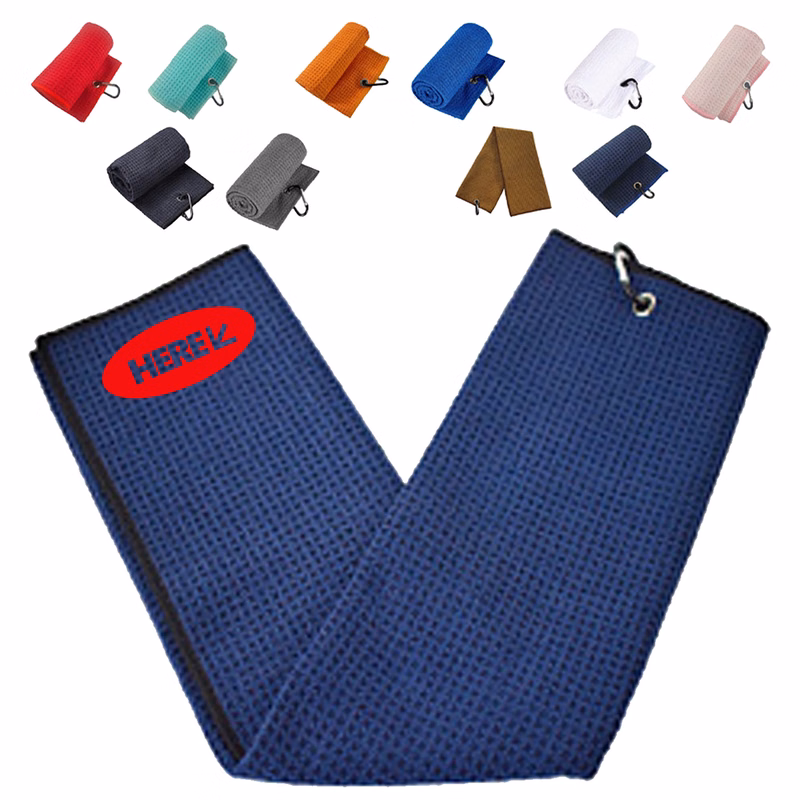 MOQ 20 Golf Towel With Clip And Hook
