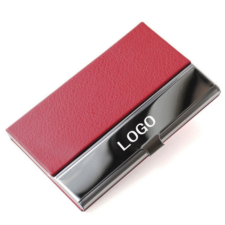 Leatherette / Stainless Steel Business Card Case 1