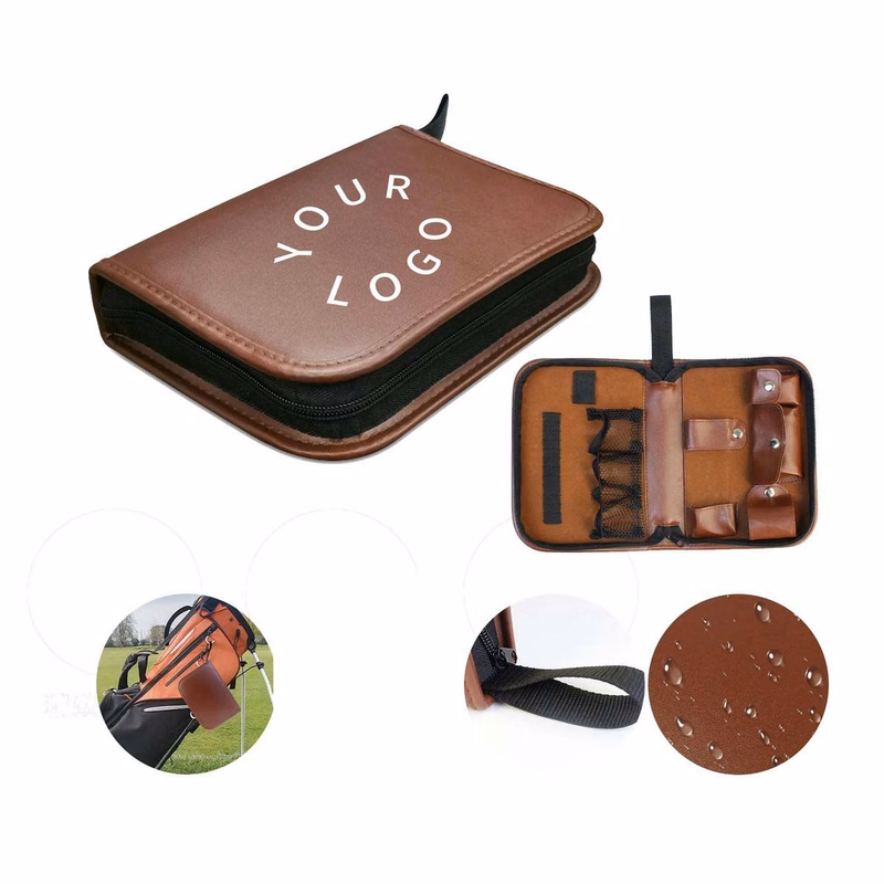 Durable PU Leather Golf Bag for Balls and Tools