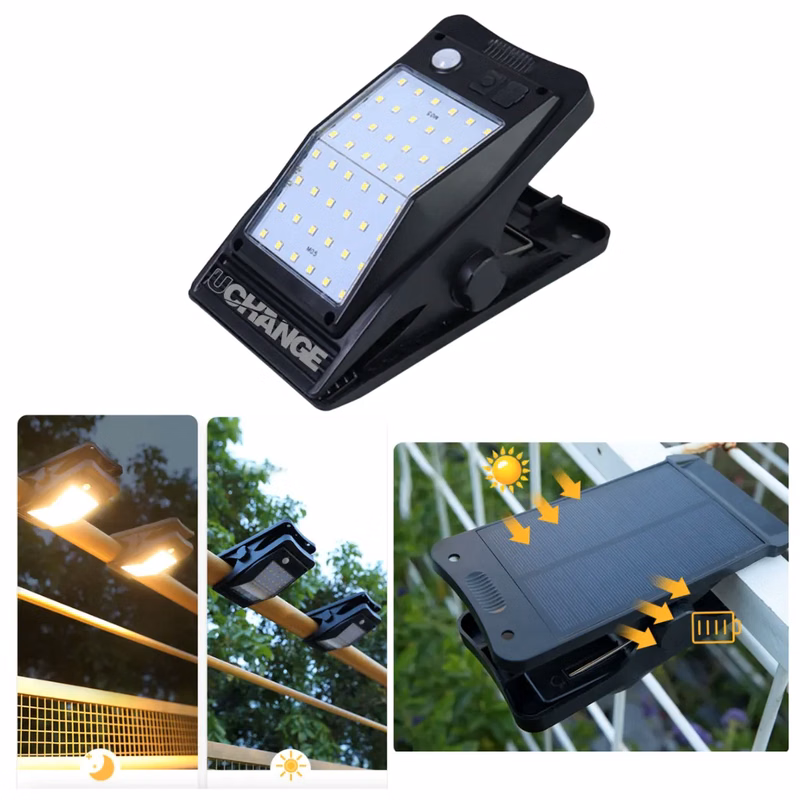 Solar Clip-On LED Security Light with Motion Sensor