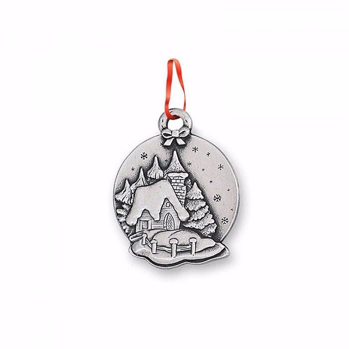 Classic Ornament (1.625 in dia. Snowy Cottage Scene)