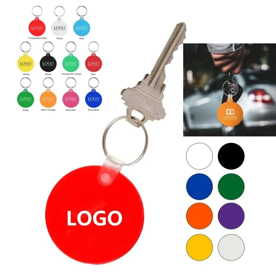 Promotional Classic Silicone Round Soft Key Tags 1