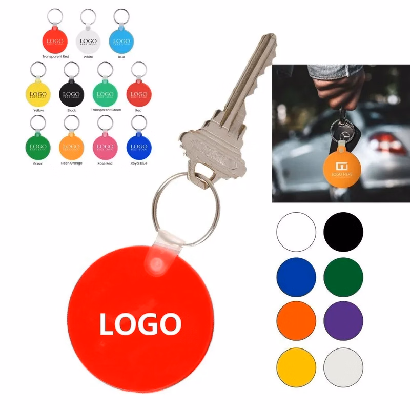 Promotional Classic Silicone Round Soft Key Tags