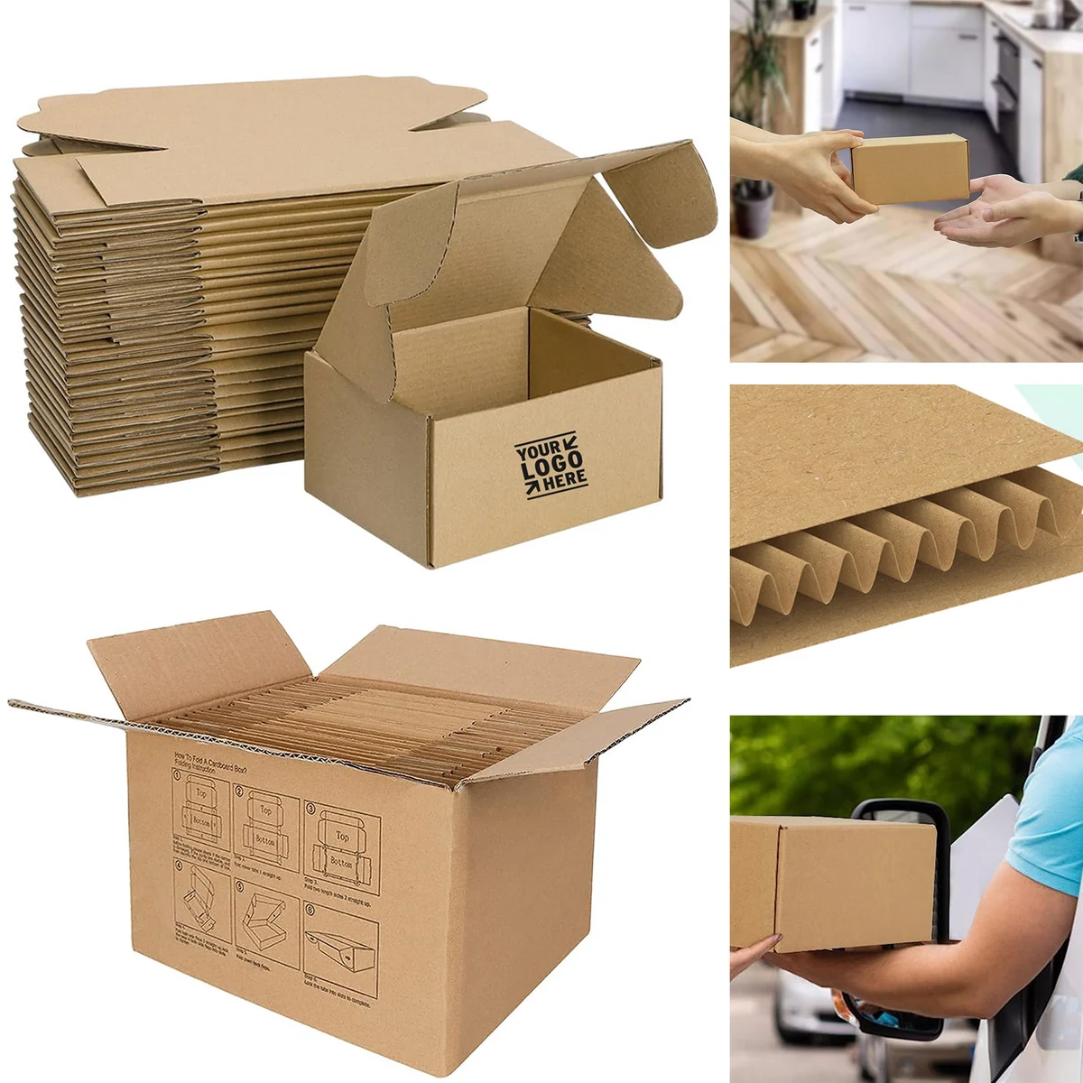 6x4x3 Inches Small Mailing Packing Corrugated Cardboard Shipping Box 1