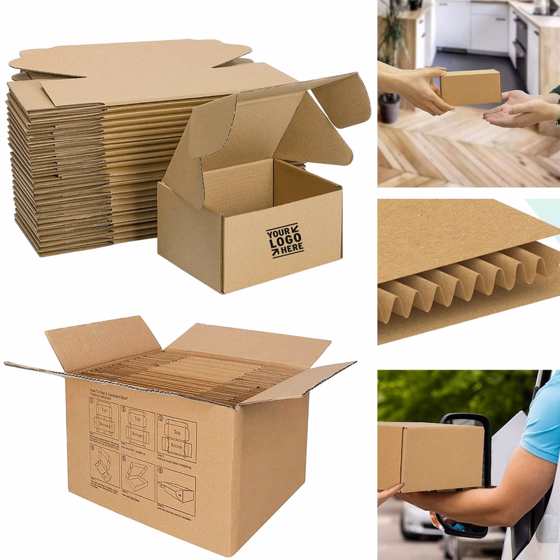 6x4x3 Inches Small Mailing Packing Corrugated Cardboard Shipping Box