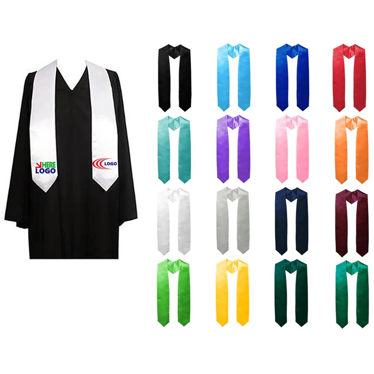 60"Bachelor Graduation School Honor Ritual Shawl Scarf 1