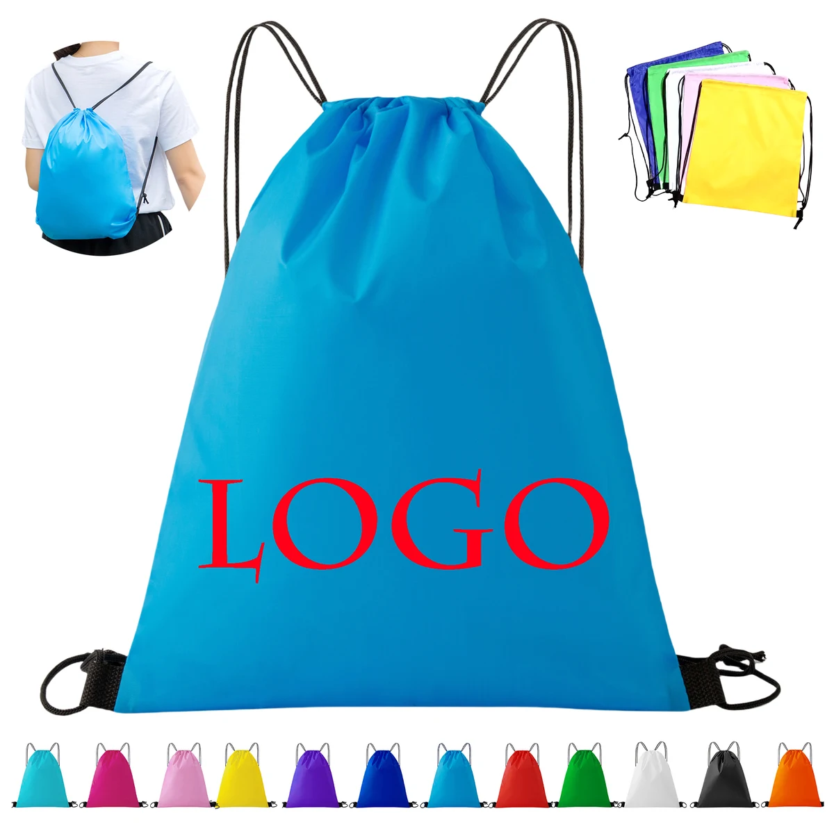 Waterproof Drawstring Backpack, Eco-Friendly 1