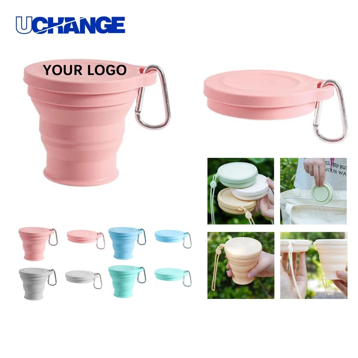 Silicone Collapsible Mug Drinkware 3.1" x 2.8" 1