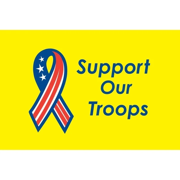 Support Our Troops Car Flag 1