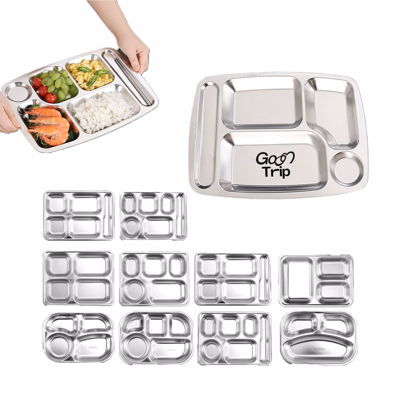 304 Stainless Steel Five Compartment Tray