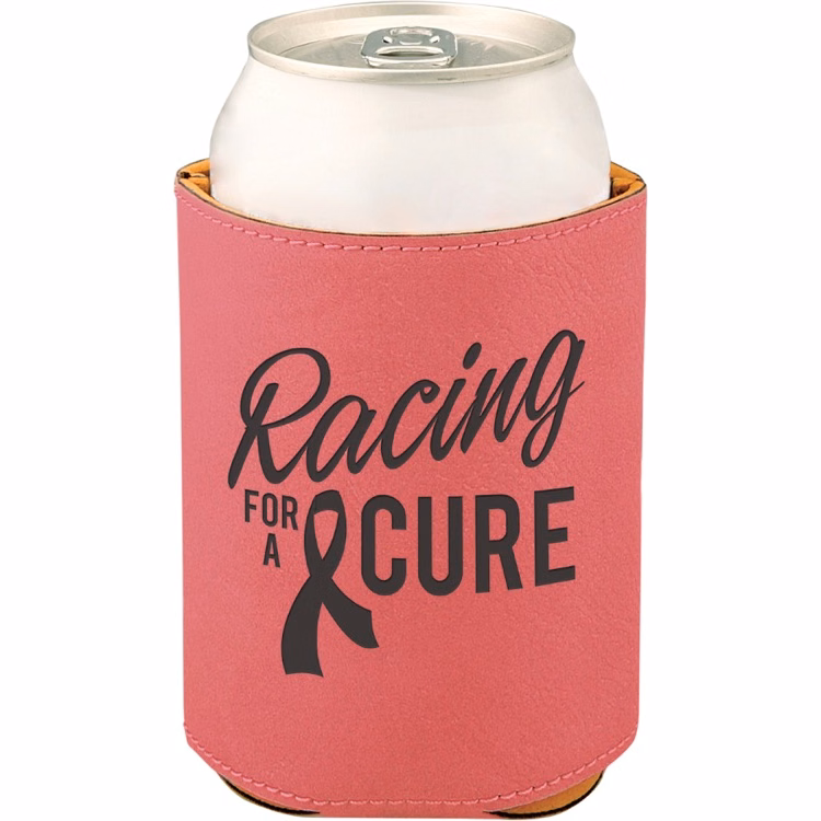 3 3/4" Pink Leatherette Beverage Holder