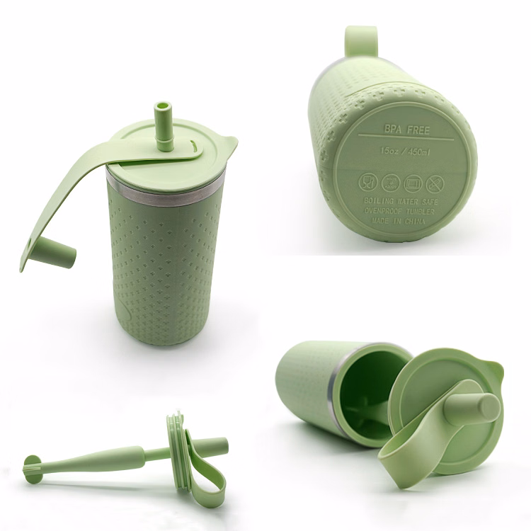 15oz Silicone Water Bottle