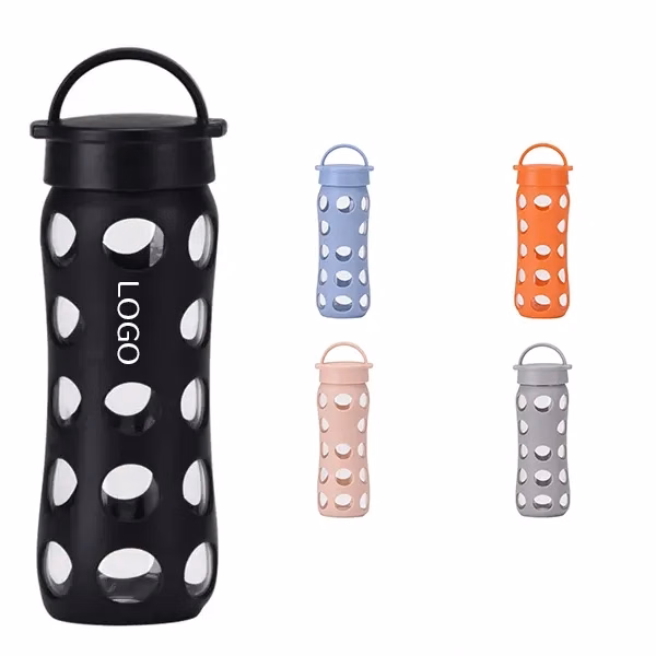 16 oz Glass Cup with Borosilicate and Silicone Sleeve