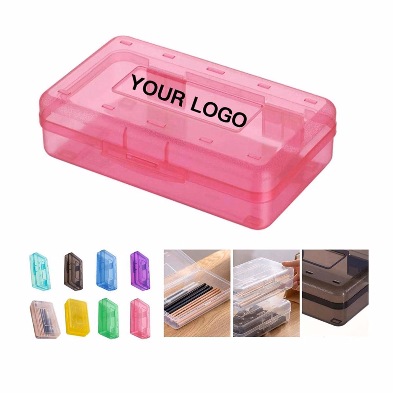 Clear Stationery Container with Rounded Edges